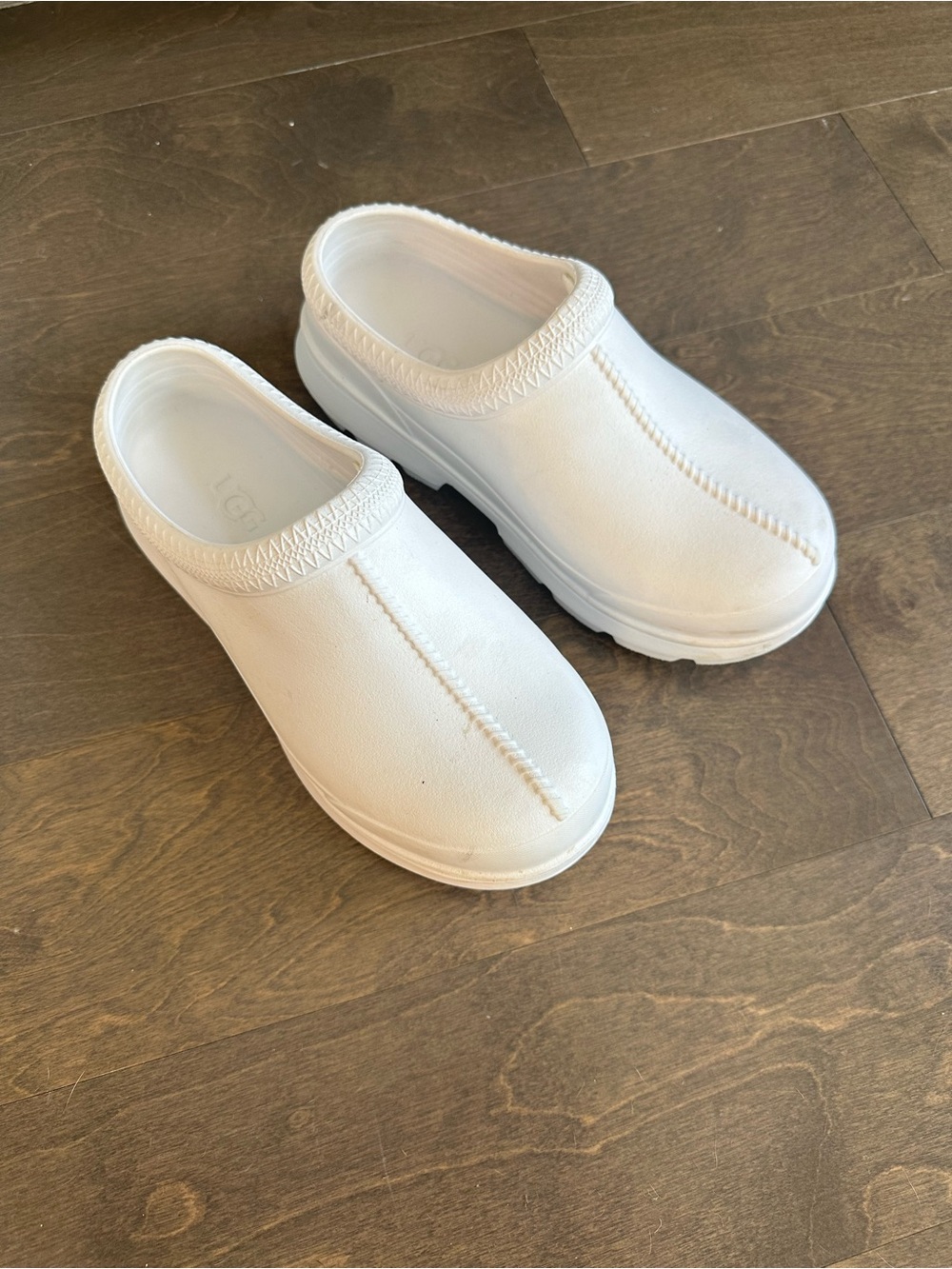 UGG White Slip-On Clogs Mules